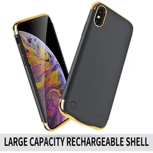 Полный 6000 mAh Телефон банк питания чехол Роскошный Матовый резервный аккумулятор зарядное устройство чехол для iPhone XS MAX 6,5 дюймов Банк питания
