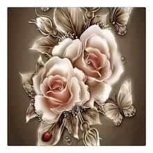 Strass malerei kristall Wohnkultur DIY Diamant malerei Rose & schmetterling 3D kreuzstich-muster diamant-stickerei B029 cx