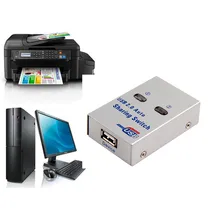 Топ продаж 2 порта USB 2,0 переключатель высокоскоростной USB Обмен коммутатор для принтеров сканеров и более Jun15