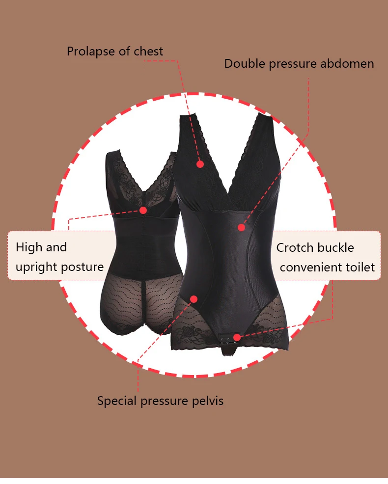 Lady Slimming Burn Fat Briefs Shapewear Tummy Slim Bodysuit Full Body Shaper Slimming Underwear Vest Bodysuits Jumpsuit M-XXL (9)