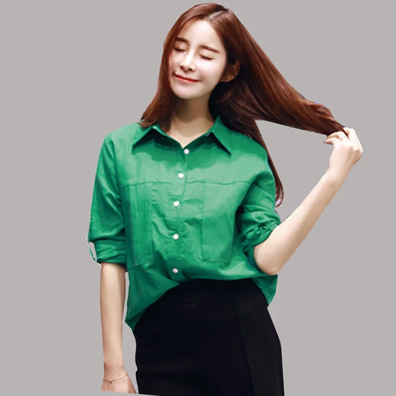Buy 2016 New Spring Korean Linen Cotton Shirt Korean