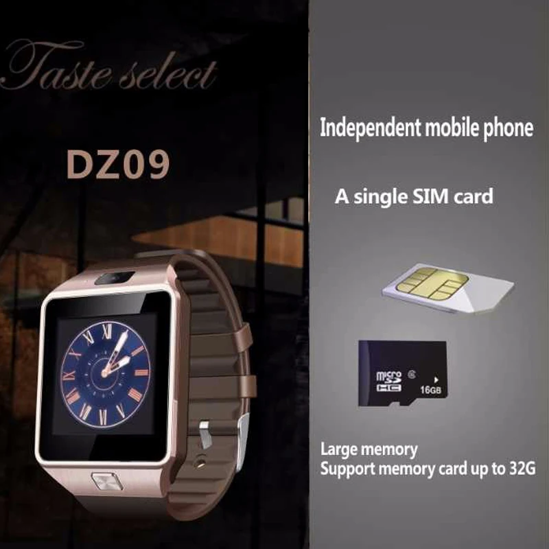 Смарт часы GAJINA DZ09 Цифровые мужские для Apple Phone Android мобильный телефон Bluetooth SIM tf