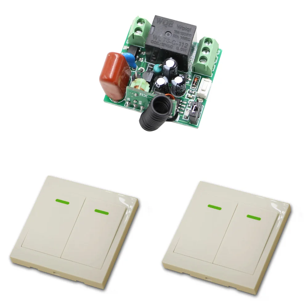 

AC 220V 1CH Wireless Remote Control Switch Remote Light Switch 1 Channel 10A Relay Receiver Transmitter Fixed Code 315/433Mhz