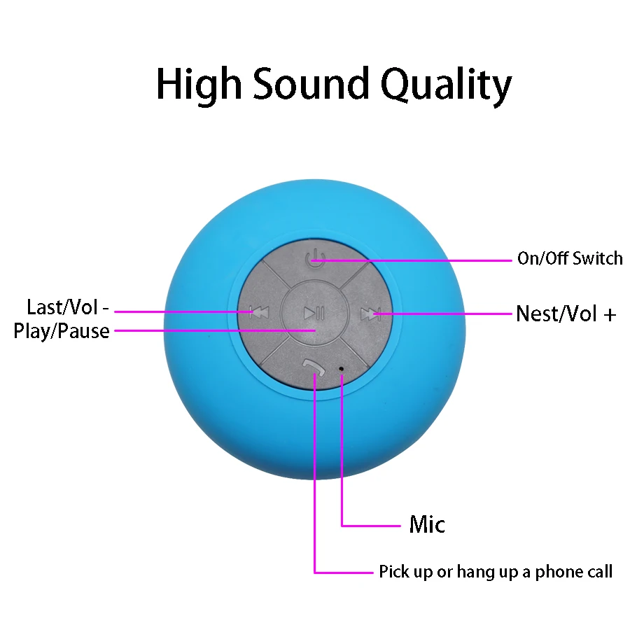VeFly Speakers portable speaker shower with music bluetooth speakers portable mini wireless waterproof Speaker portable          (8)