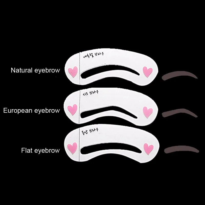 100 шт 3 шт./компл. трафареты для бровей 3 типа многоразовые для бровей направляющие для рисования карты бровей Шаблон DIY Макияж инструменты