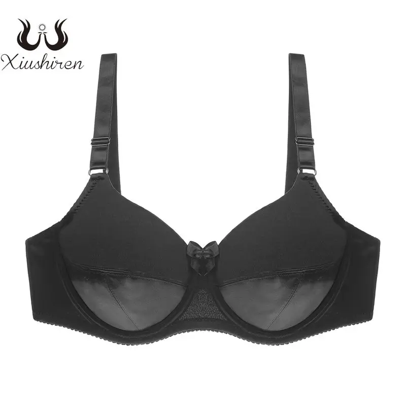 

Xiushiren Solid Plus Size Bra Light and Better Sexy Bras For Women Soft Black Soutien Gorge bh Large C D E F Cup Size 80-110