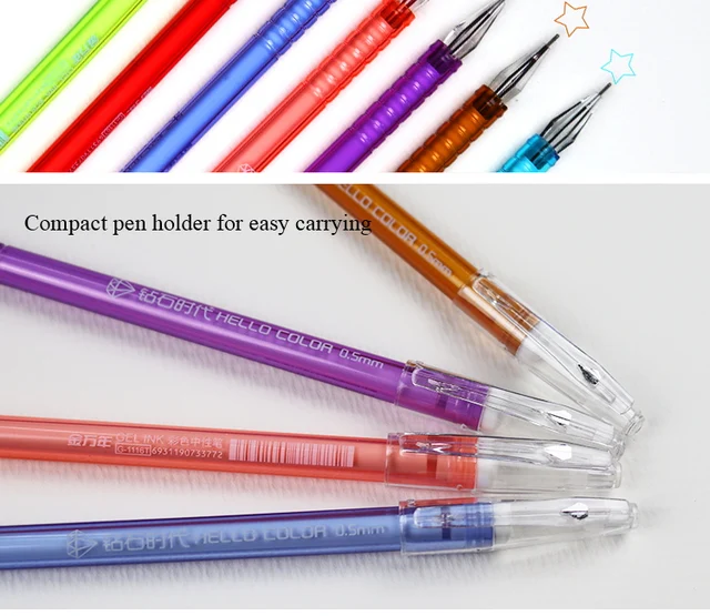 Glitter Gel Pens 16 Assorted Pastel Color 0.7mm Retractable Colored Sparkle  Glitter Pen Set for Adults Kids Journaling Coloring