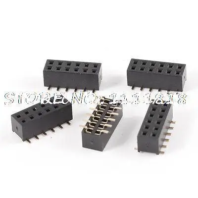 

5pcs 2mm Pitch Dual Row 12Pins PCB Mounting SMT Female Header Connector 6-80p