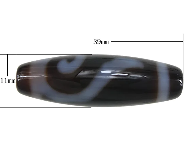 

Natural Tibetan Agata Dzi Beads Jewelry Oval Shaped Ruyi Two Tone Beads 11x39mm DIY Making Accessories Real Stone Beads