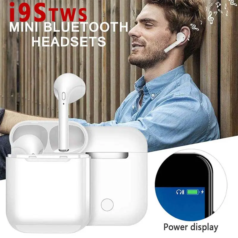 

i9s tws bluetooth earphone wireless headphones wireless gaming headset earbuds wireless ear headset w1 chip for xiaomi iphone