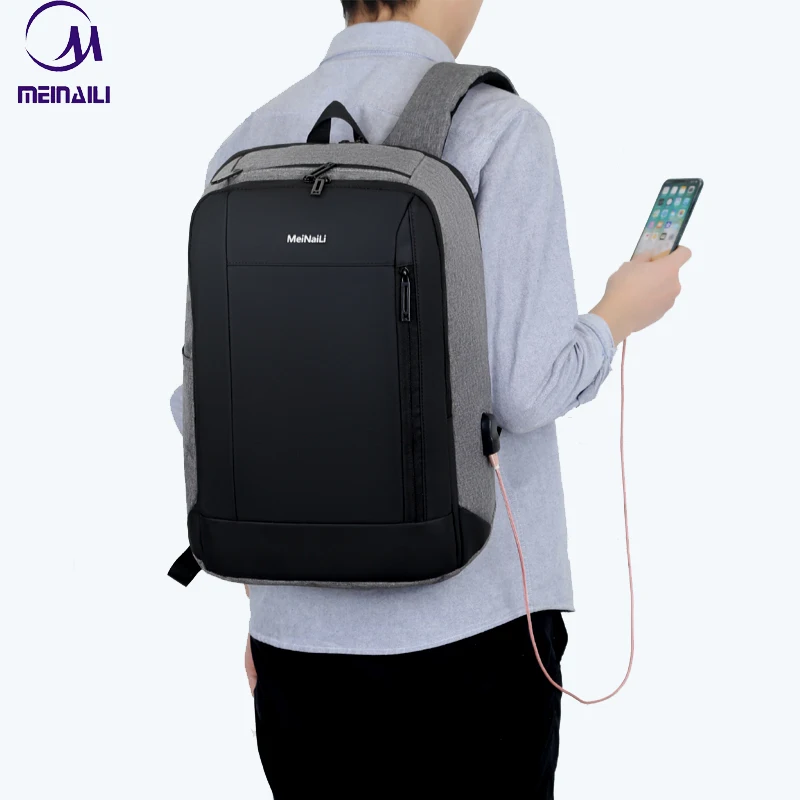 

Men Laptop Backpack USB Charging Port Business Travel Backpack School Bag Waterproof Multipurpose Backpack