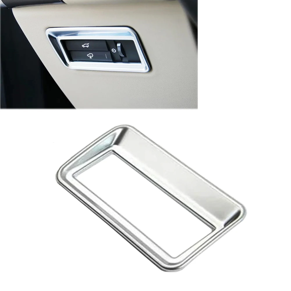

New Chrome Car Interior Rear Trunk Button Switch Panel Frame Cover Trim For Land Rover Range Rover Sport Evoque