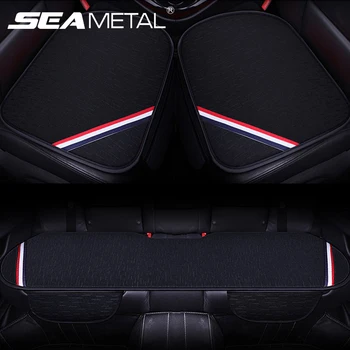 

Universal Car Seat Cover Four Seasons Breathable Linen Car Chair Cushion Storage Pocket Automobiles Seat Covers Auto Accessories