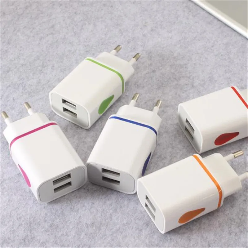 UVR 2 порта s 1a тройной светодиодный USB порт настенное зарядное устройство для дома