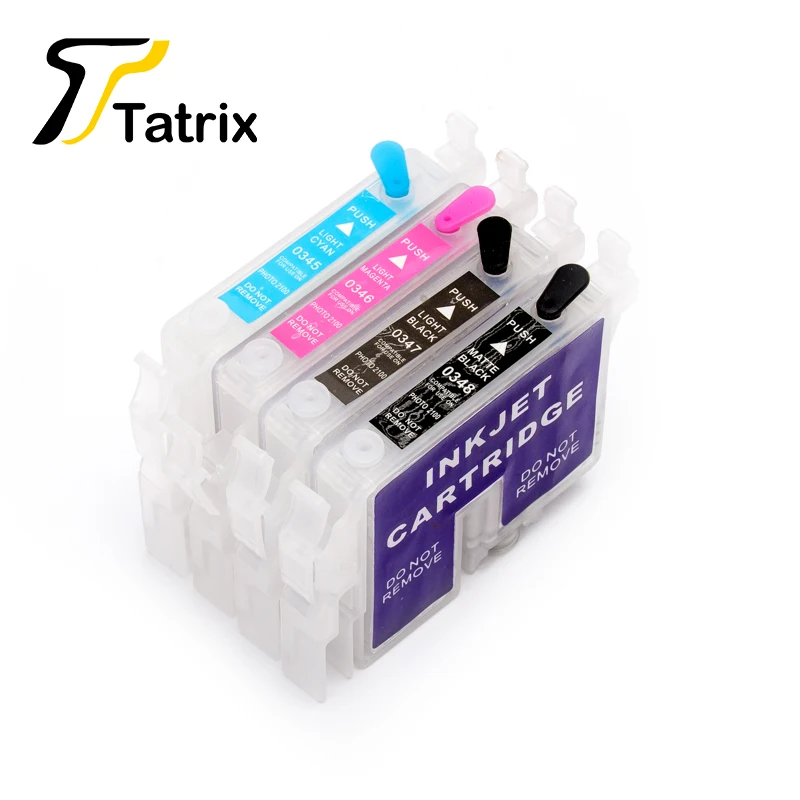 Для Epson 8PK 8 видов цветов T0341 T0348 с чипом многоразового использования чернильный