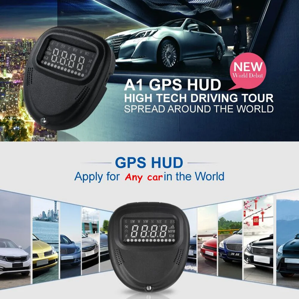  A1 Universal-obd2 Auto HUD GPS Auto Head Up Display Overspeed Warning System Überdrehzahl Warnung W