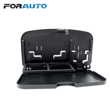 FORAUTO Car Back Seat Table Pallet Stand Desk Drink Cup Holder Auto Food Tray Folding Dining Table Universal Phone Tissue Holder