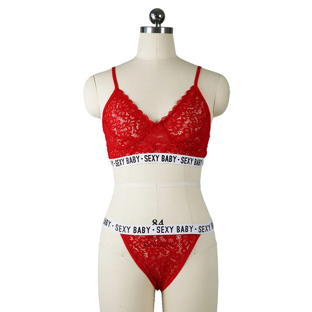 Sheer Lace Bra комплект Для женщин Sexy Baby Черный Push Up прозрачный бюстгальтер без