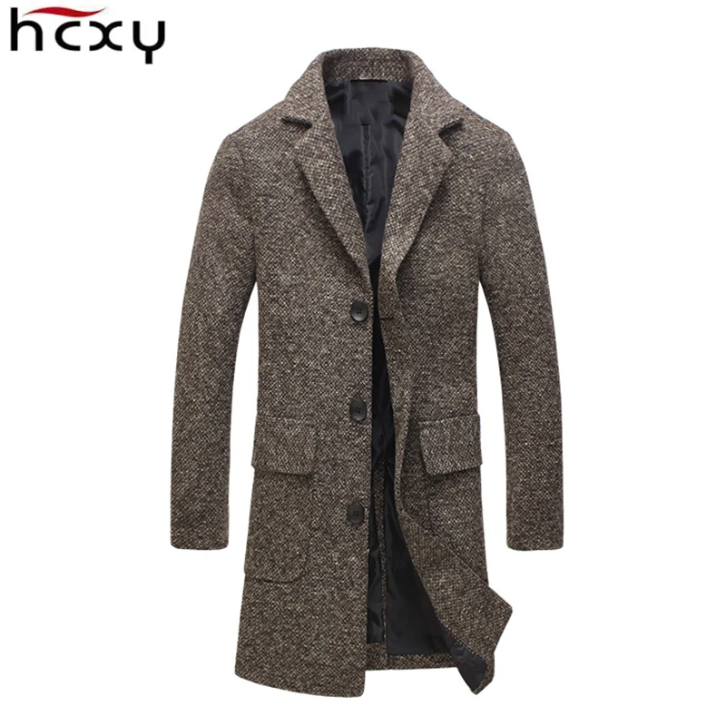 

HCXY 2019 Fashion Slim Fit Business Outwear Jacket Plus Size M-3XL High Quality Men Jacket Coat Top Design Winter Jacket Men