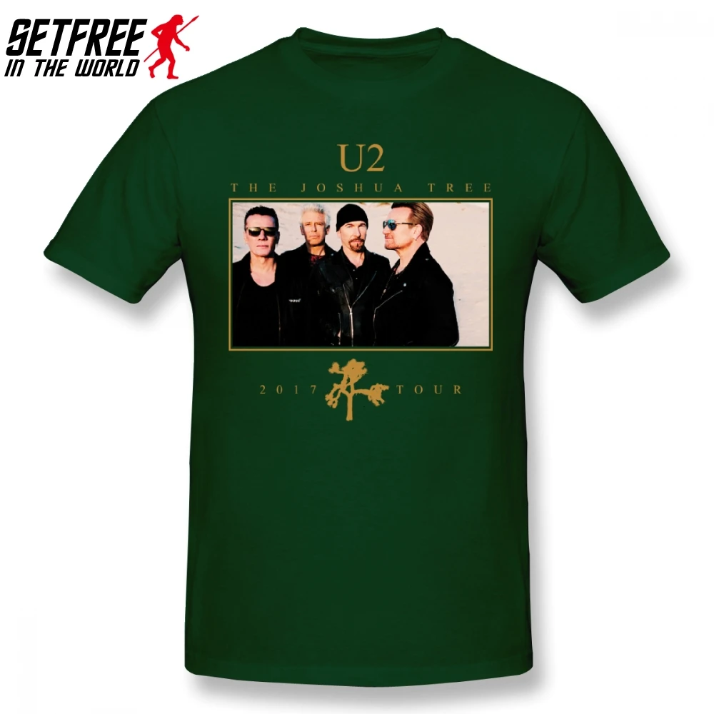 

U2 Live Men T Shirt Pop Camiseta Masculina Oversize Cotton Custom Short Sleeve Fitness Men