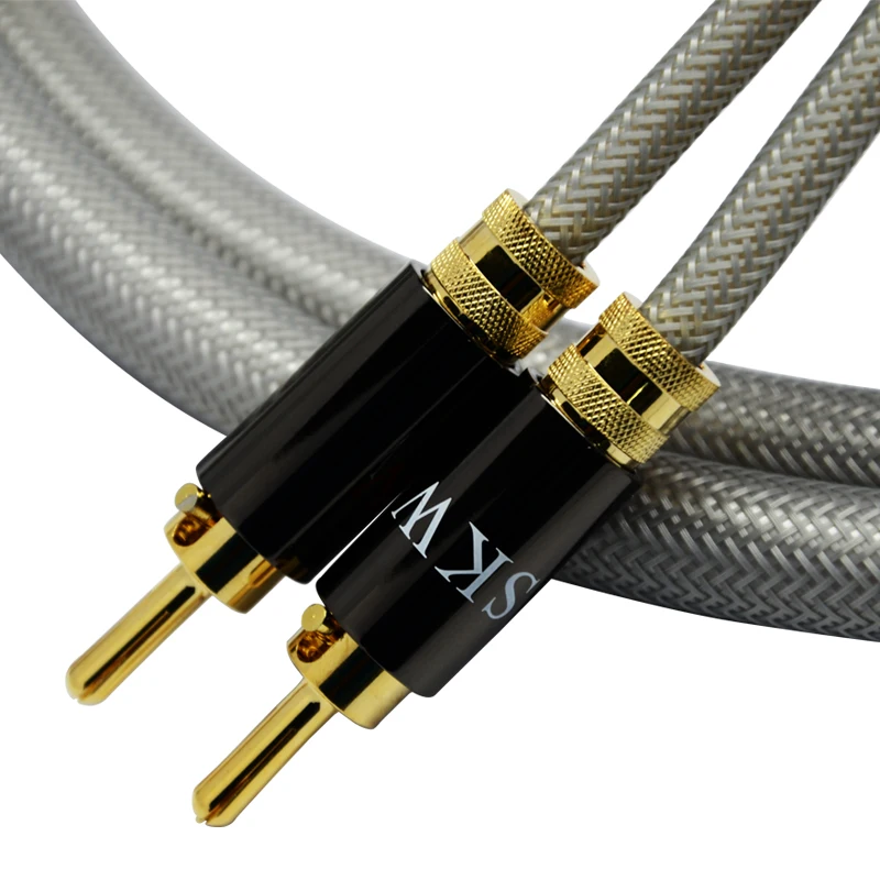 SKW OCC Speaker subwoofer highend Wire with Banana Plug Home Theater