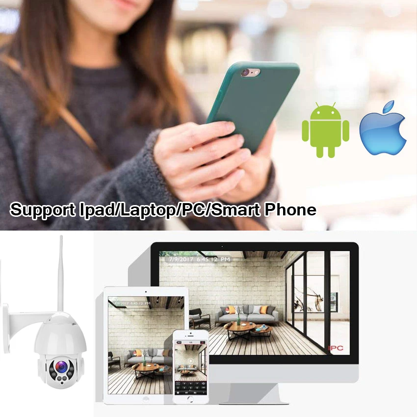 Беспроводная PTZ камера IP Wi Fi 2 МП 1080P|Камеры видеонаблюдения| |