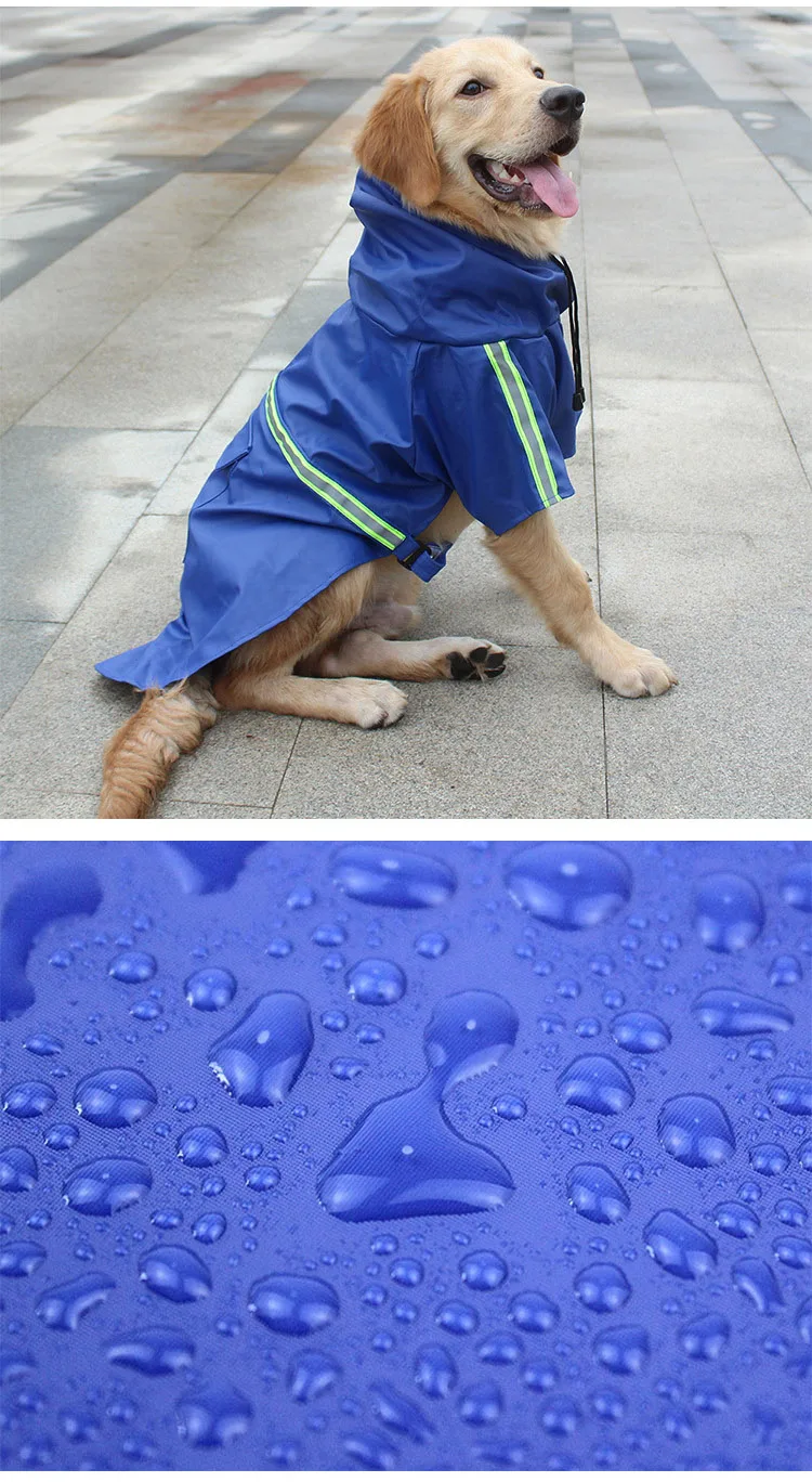 Фирменный дождевик для собак Водонепроницаемый курта для собак Светоотражающая Одежда для собак для маленьких собак средних и больших размеров, для собаки Лабрадор S-5XL Цвета