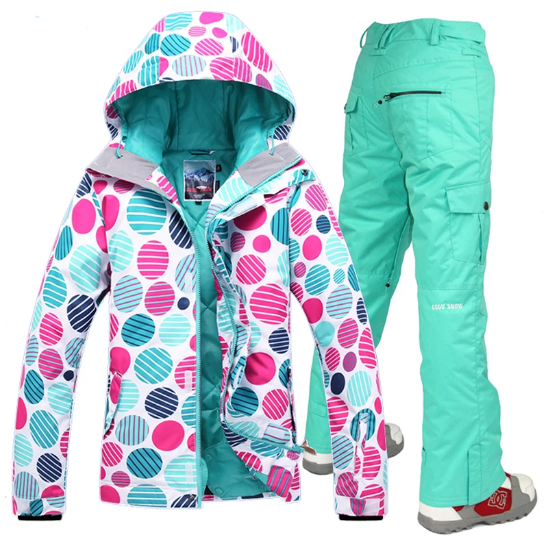 Free shipping 2017 Gsou snow 10K/10K waterproof snow sports snowboarding jacket women warm skiing jacket women