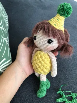 

crochet toys amigurumi handmade rattle doll model number SY124