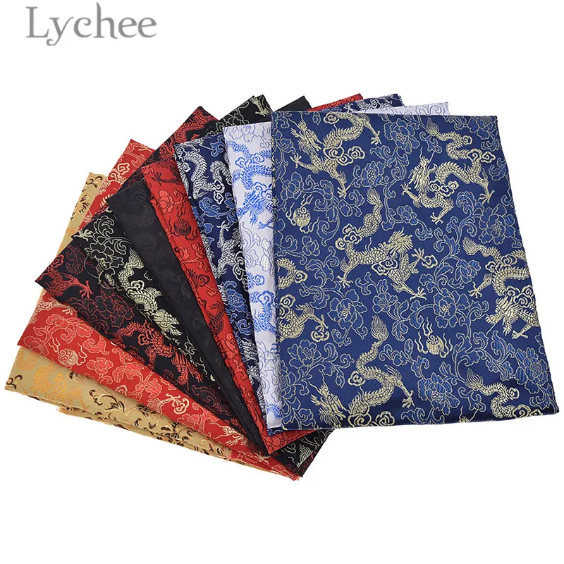

Lychee Dragon Pattern Brocade Fabric Retro Style Sewing Cloth Fabric DIY Handmade Materials For Garments