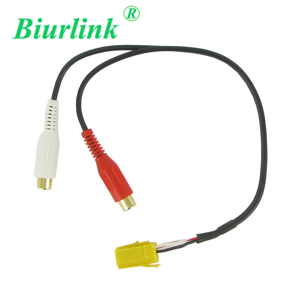 Biurlink автомобильный 6 контактный разъем ISO для замены CD на 2RCA аудио интерфейс AUX