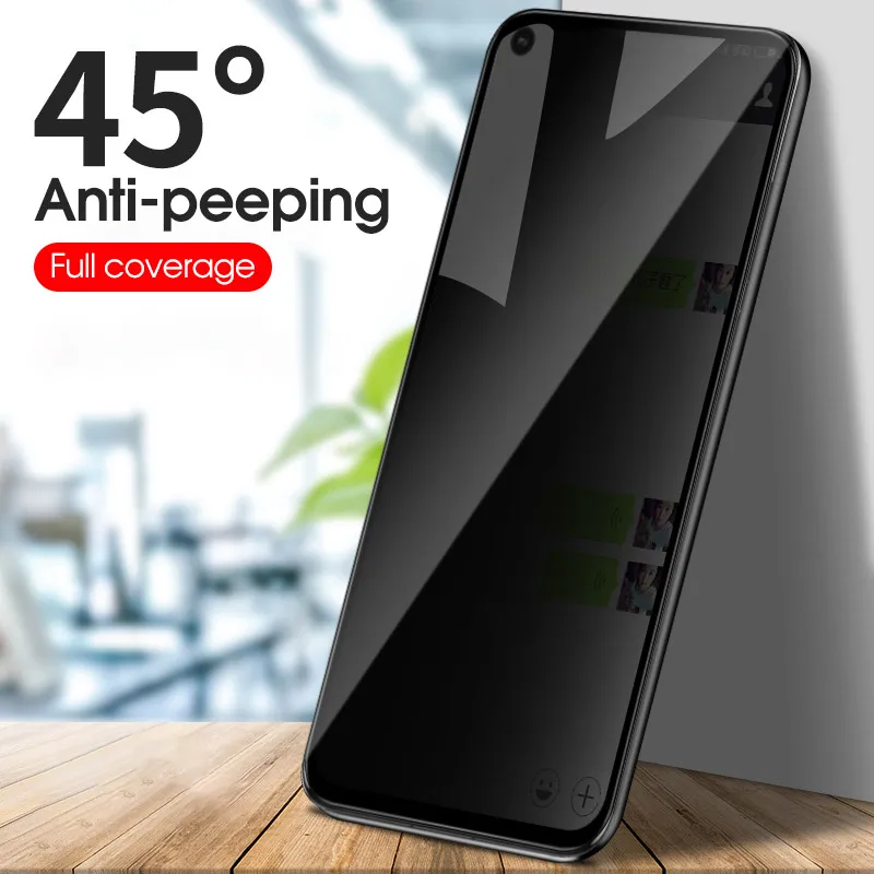 

Protective Glass For Huawei Y9 2019 P30 Lite Nova 4 4e 9H Privacy Tempered Glass Screen Protector For Honor 8X 10 Anti-Spy Film