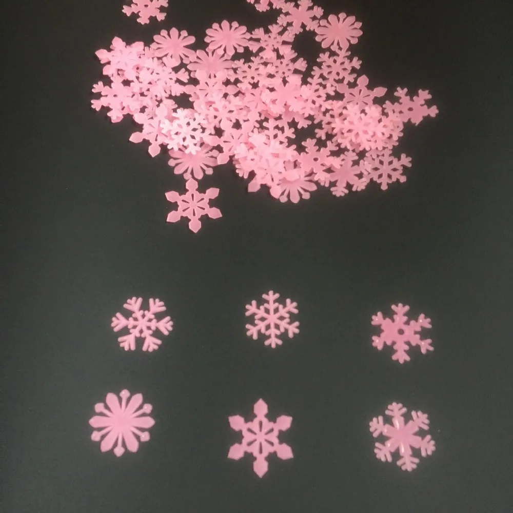 Wholesale 100pc/lot DIY snowflake luminous patch fluorescent wall stickers set decorative luminous stereo wall stickers