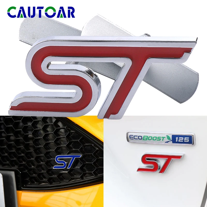 

Car Styling 3D Chrome Metal ST Front Grille Sticker Car Head Grill Emblem Badge for FORD FIESTA FOCUS MONDEO Auto accessories