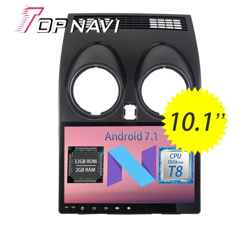 

Topnavi 10.1" Quad Core Android 6.0 Car GPS for Nissan Qashqai 2007 2008 2009 2010 2011 2012 2013 Multimedia Audio Stereo,NO DVD