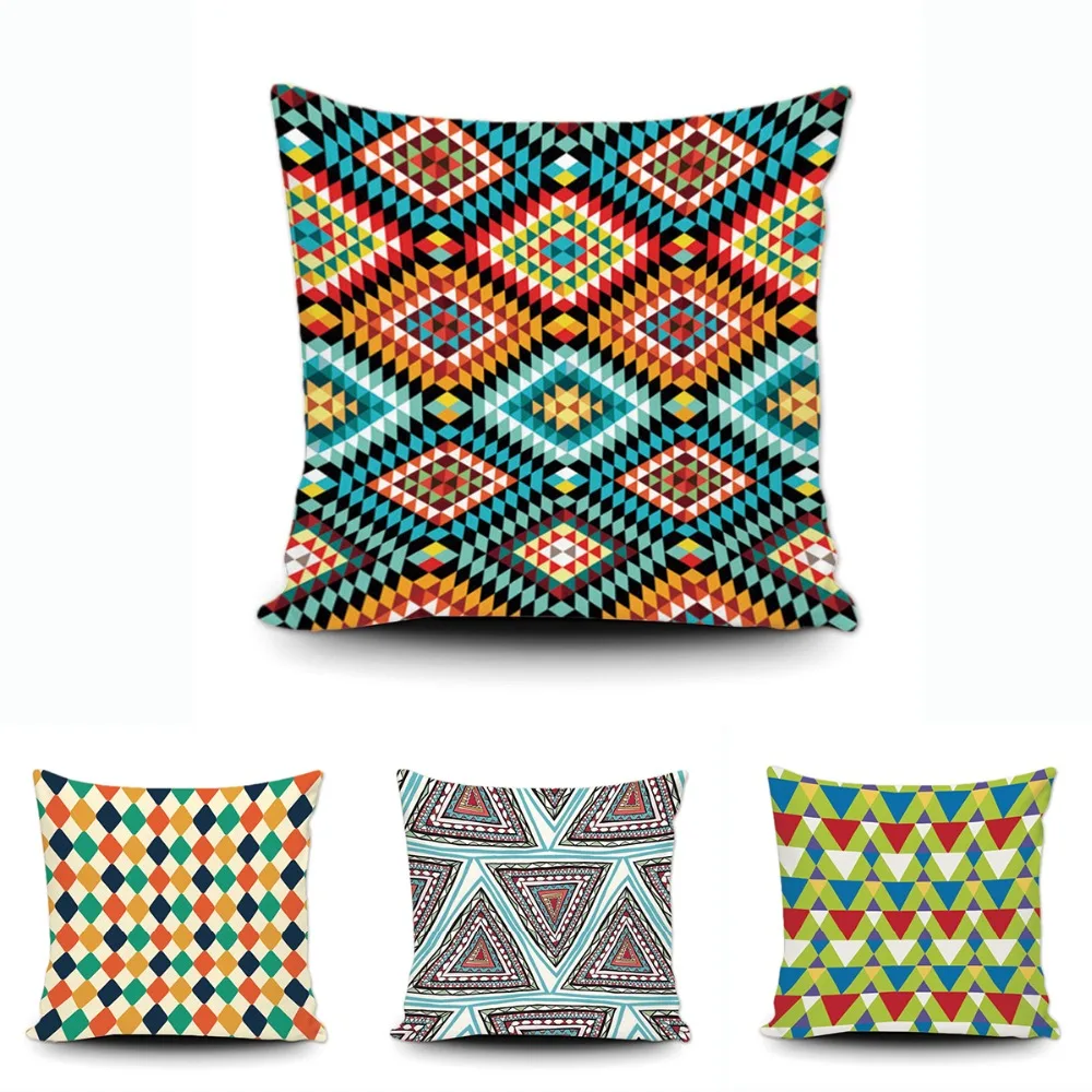 الملونة نمط الوطني هندسية غطاء الوسادة مربع مجردة رمي وسادة غطاء كسوة وسائد للزينة المنزل مكتب سيارة أريكة الملونة نمط الوطني هندسية غطاء الوسادة مربع مجردة رمي وسادة غطاء كسوة وسائد للزينة المنزل مكتب سيارة أريكة