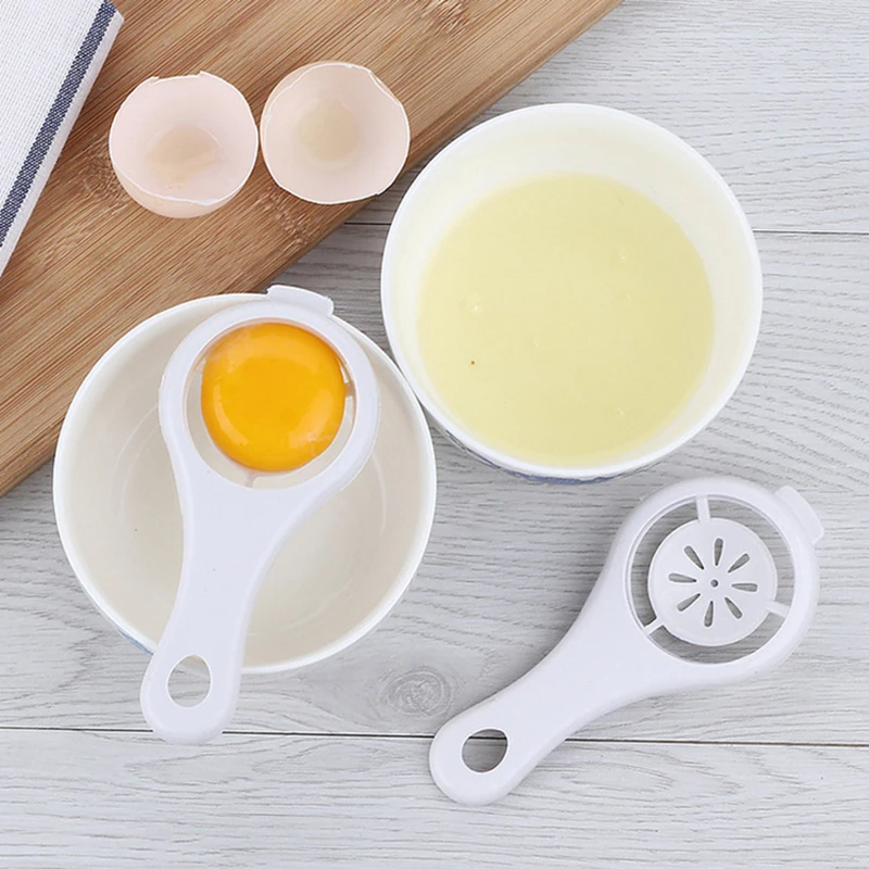 

5 Pc Household Plastic White Egg Yolk Seperator Separator Kitchen Cooking Gadget Sieve Tool White Egg Separator
