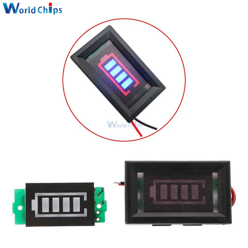 

12.6V Blue 3S Lithium Battery Capacity Indicator Display Board w/ Shell Percentage li ion Battery Power Display Tester Meter