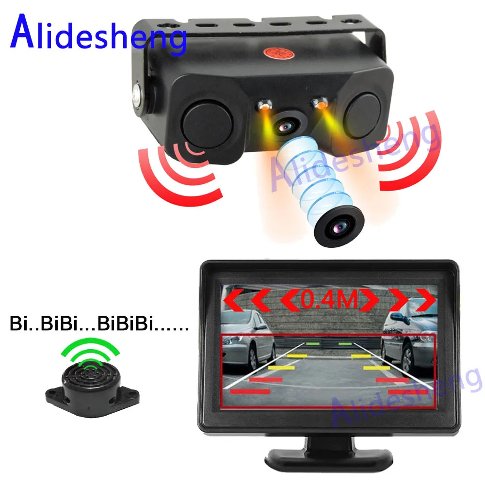 

Car Reversing Rearview Backup Camera Car Parking Assistance 4.3 inch Rear View Monitor Reversing radar camera