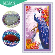 Meian 3D DIY Diamant Broderie, 5D Diamant peinture, Diamant mosaïque, paon, couture, Artisanat, De Noël, décor