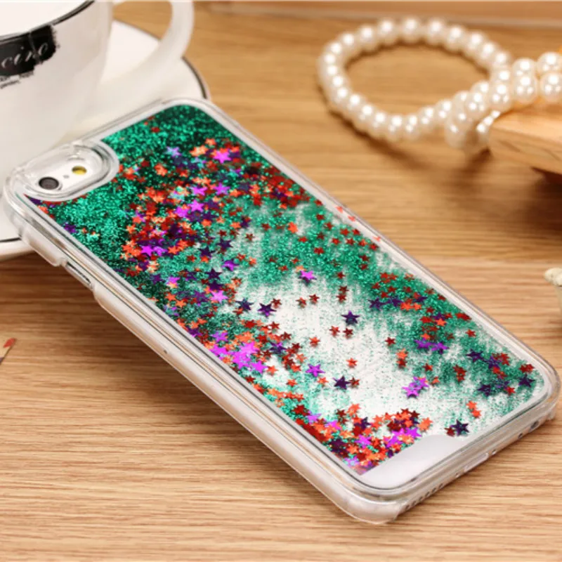 Liquid Case for iPhone 5s Case Transparent Fashion Dynamic Glitter