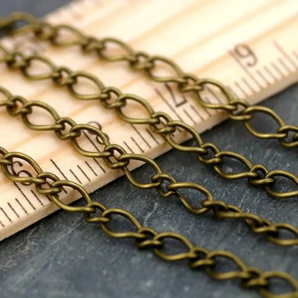 

Free shipping!!!!100M/lot Antique Bronze Plated Vintaged Classic Link Chain 4mm