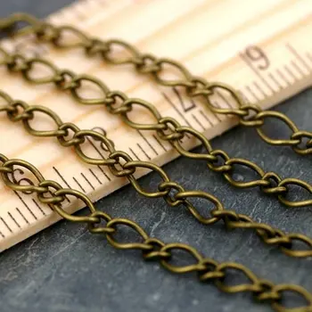 

Free shipping!!!!100M/lot Antique Bronze Plated Vintaged Classic Link Chain 4mm