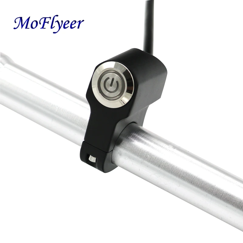 

MoFlyeer 7/8"22mm Motorcycle Switches Handlebar Mount Switch Headlight Hazard Brake Light Horn Power ON-OFF With Indicator Light