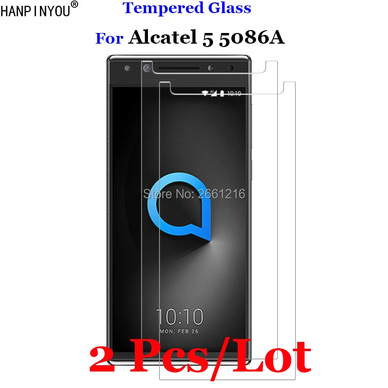 

2 Pcs/Lot For Alcatel 5 5.7" Tempered Glass 9H 2.5D Premium Screen Protector Film For Alcatel5 5086A 5086D 5086Y