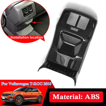 

Car Styling ABS Chrome Back Air Vent Cover For Volkswagen T-ROC 2018 Rear Outlet Sequins Internal Accessories Car Stickers