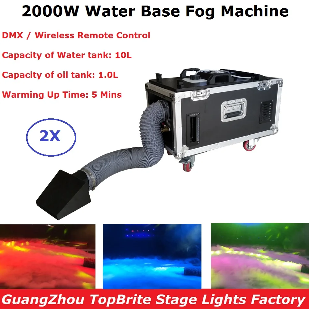 

Dj Equipment Water Base Fog Machine 2000W Smoke Machine Remote And DMX Control Stage Light Effect Low Lying Water Smoke Machine