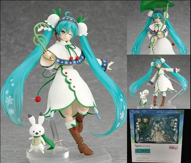 

Hatsune Miku Figma 024 Snow Miku Snow Bell ver. PVC Action Figure Collectible Model Toy