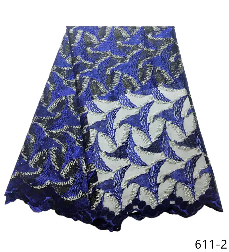 

Beautiful Blue 2019 High Quality Nigerian Lace Fabrics For Wedding Latest African French Lace Fabric With Stone 611