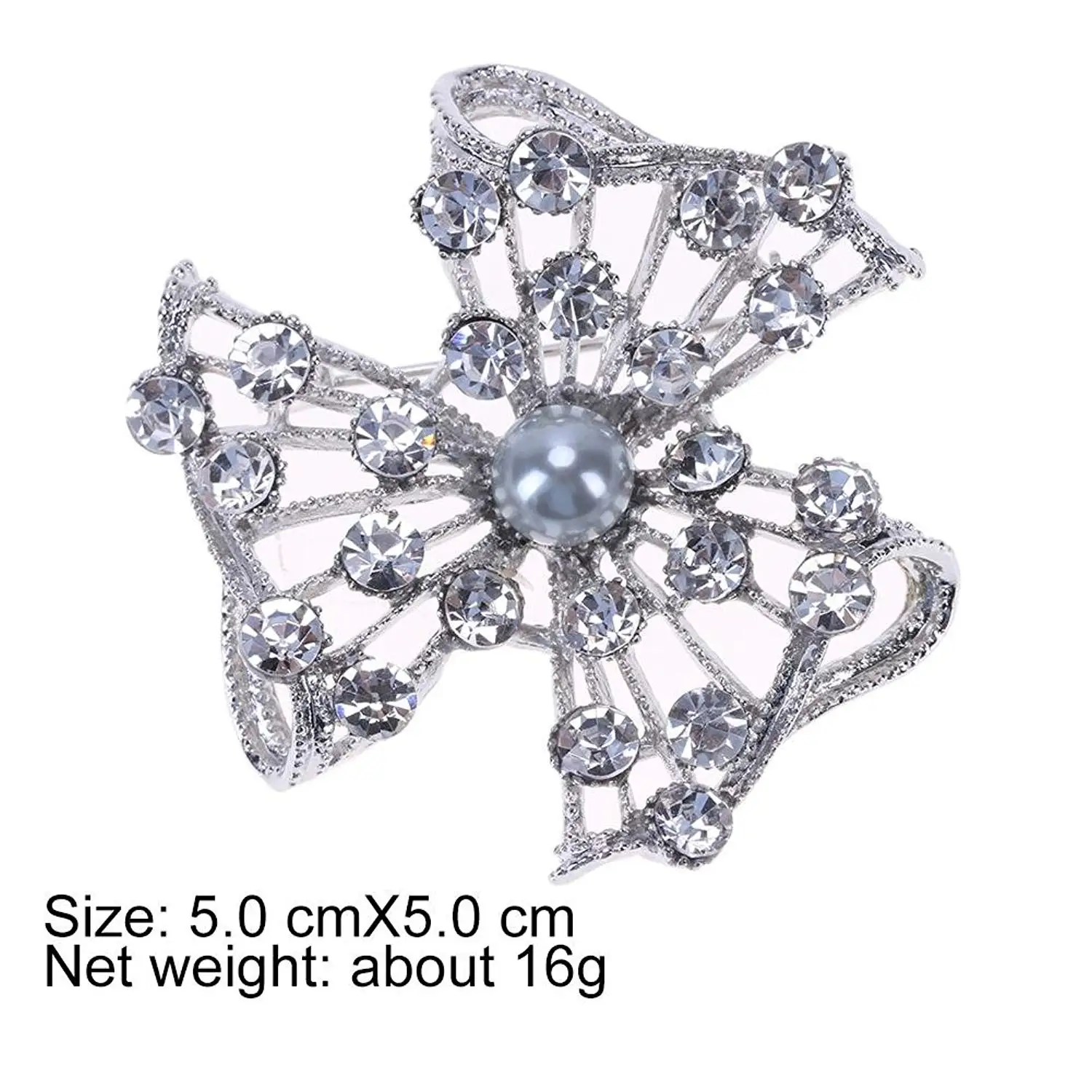 Fashion Jewelery Brooch Rhinestone Flower Brooch for Wedding Evening